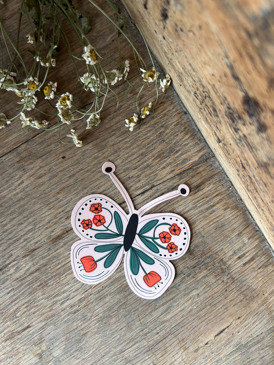 Illustrated Butterfly Sticker
