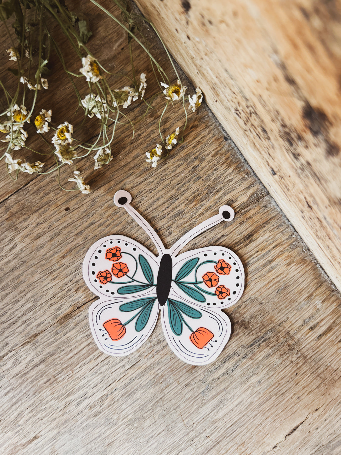 Illustrated Butterfly Sticker