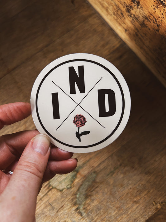 Indiana x Peony Sticker