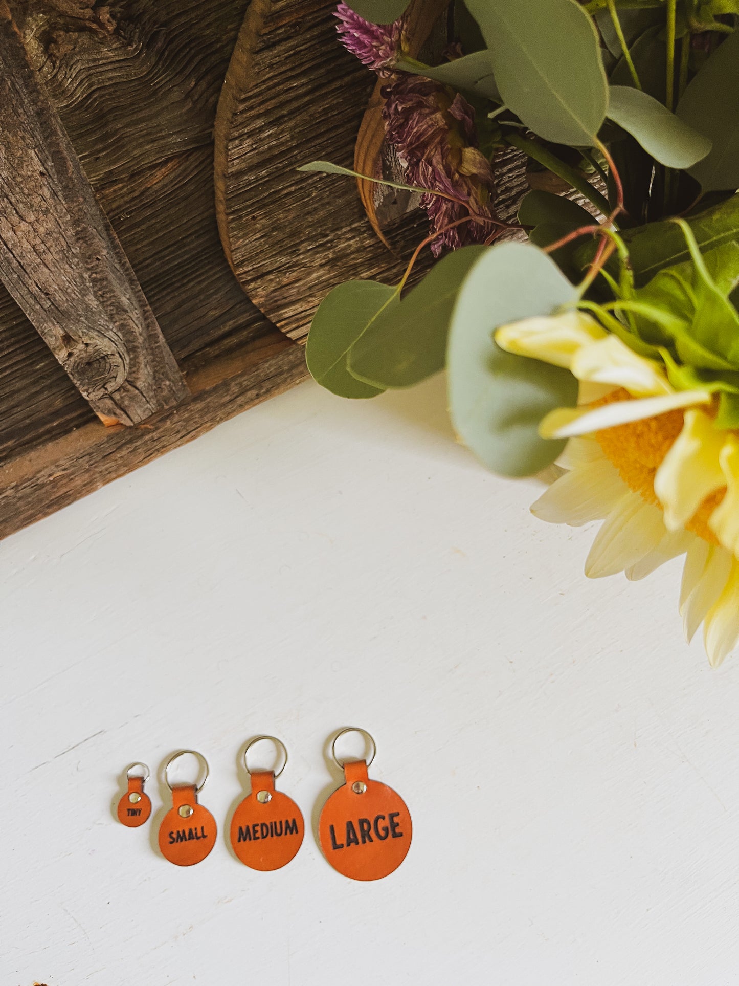 Tiny Leather Pet ID Tag