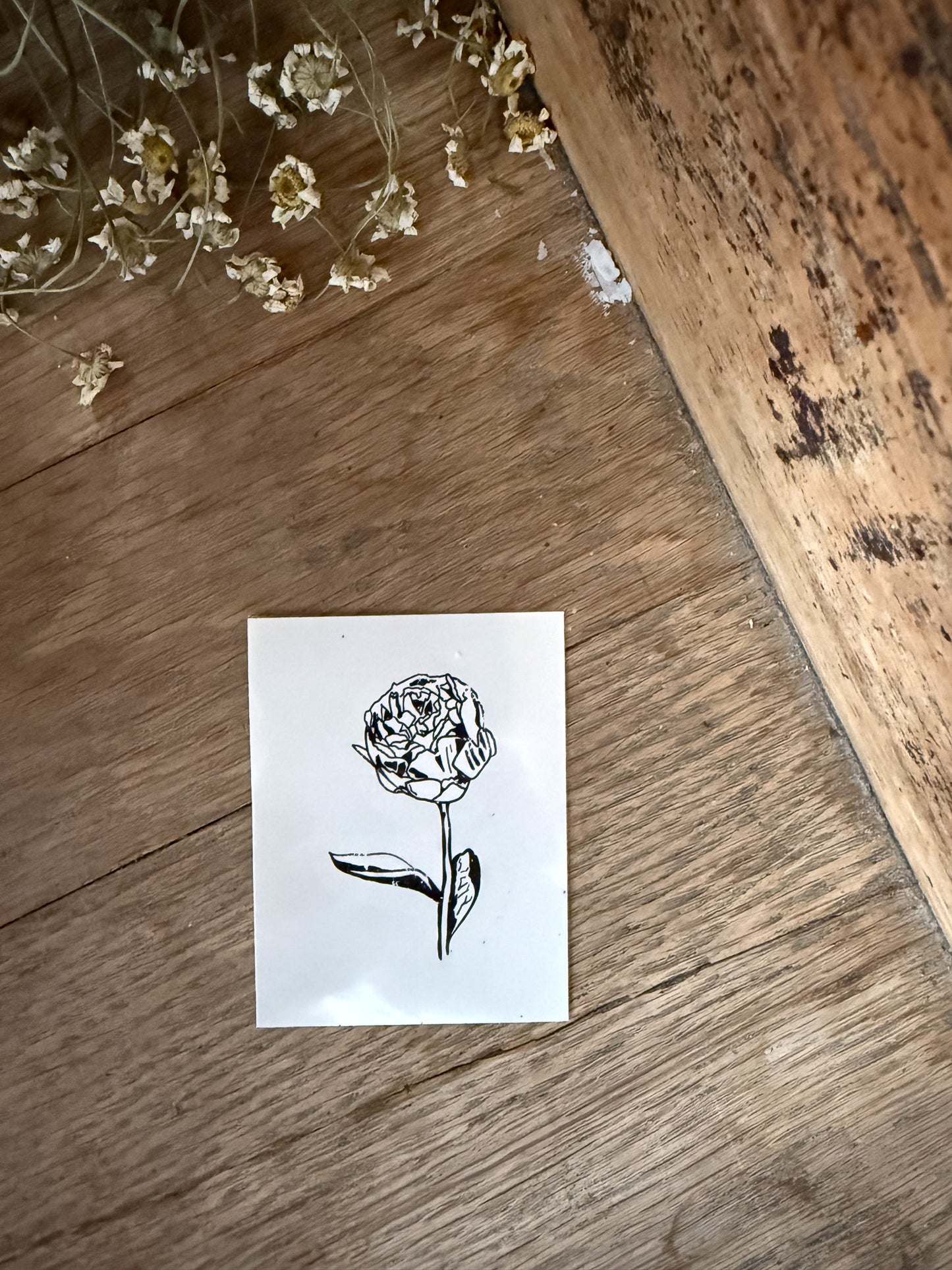 Peony Temporary Tattoo