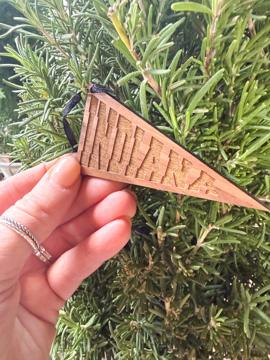 Indiana Pennant Ornament