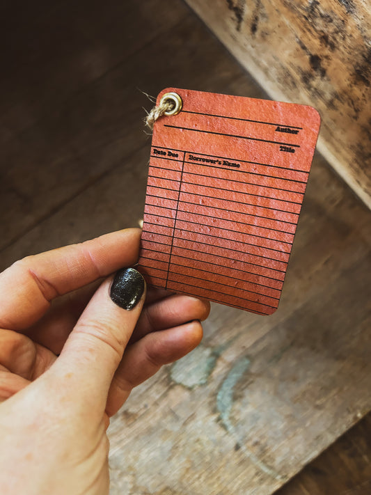 Vintage Library Card Ornament