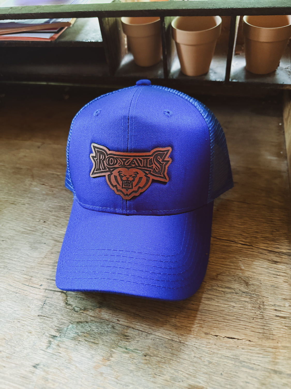 HSE Royal Blue Baseball Hat with Leather Patch