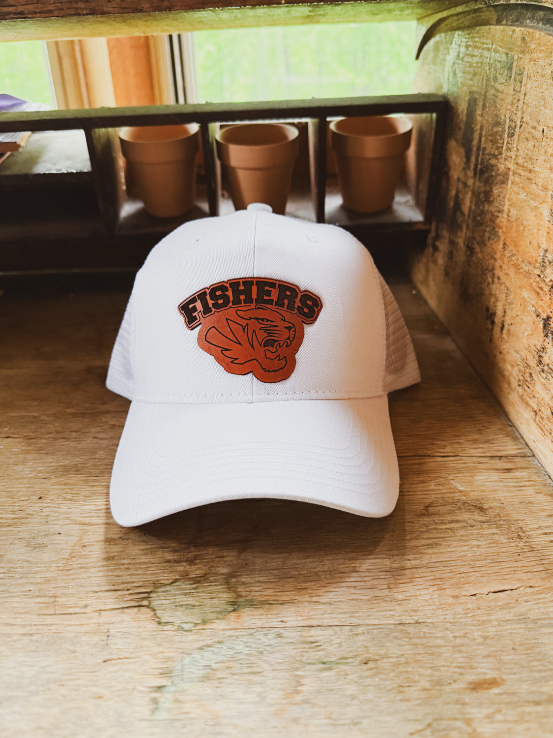 Fishers Tigers White Baseball Hat