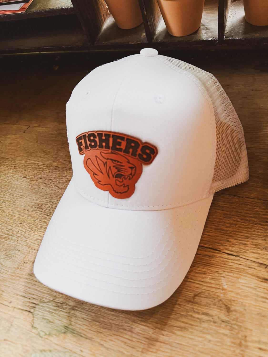 Fishers Tigers White Baseball Hat