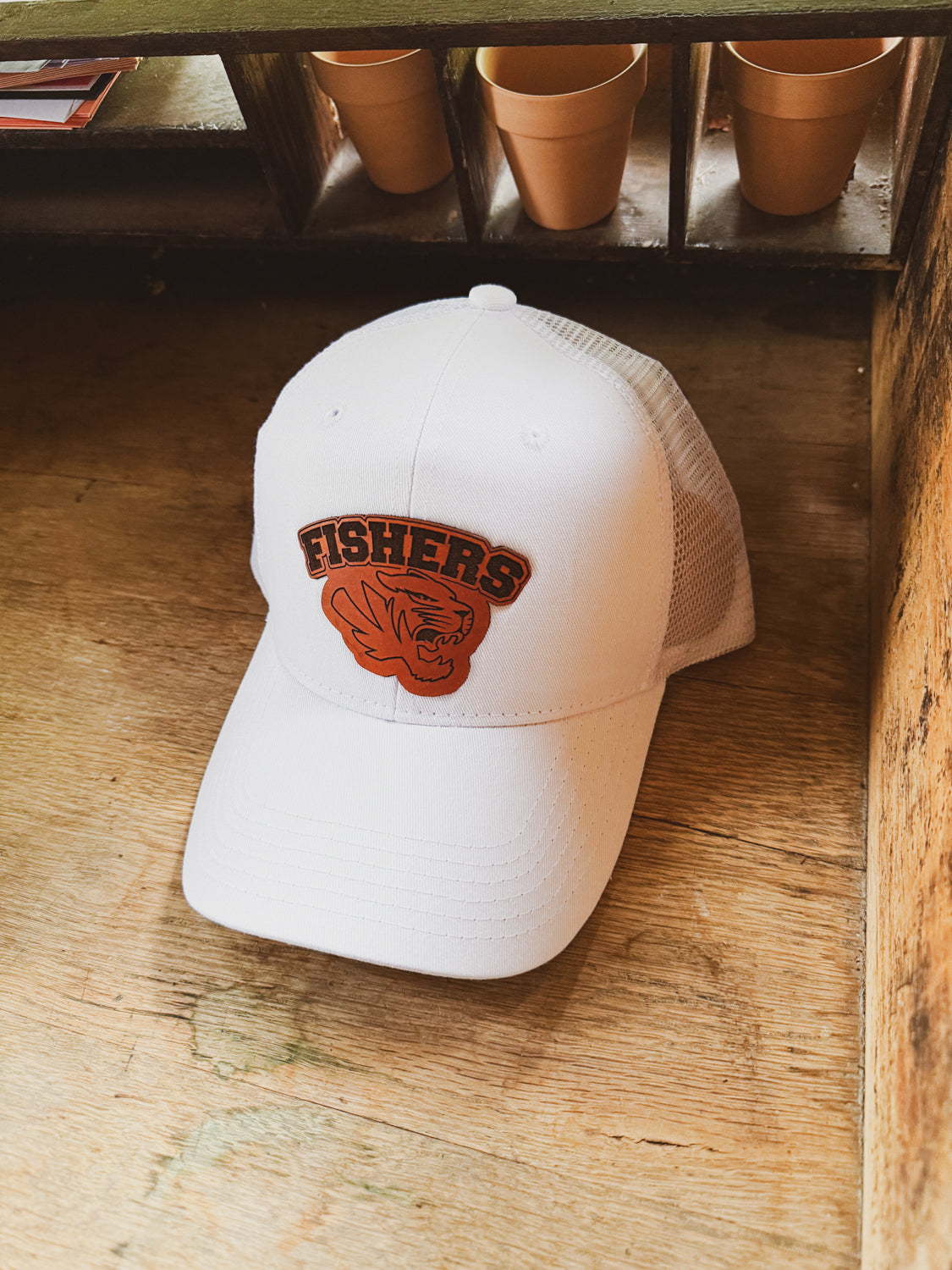 Fishers Tigers White Baseball Hat