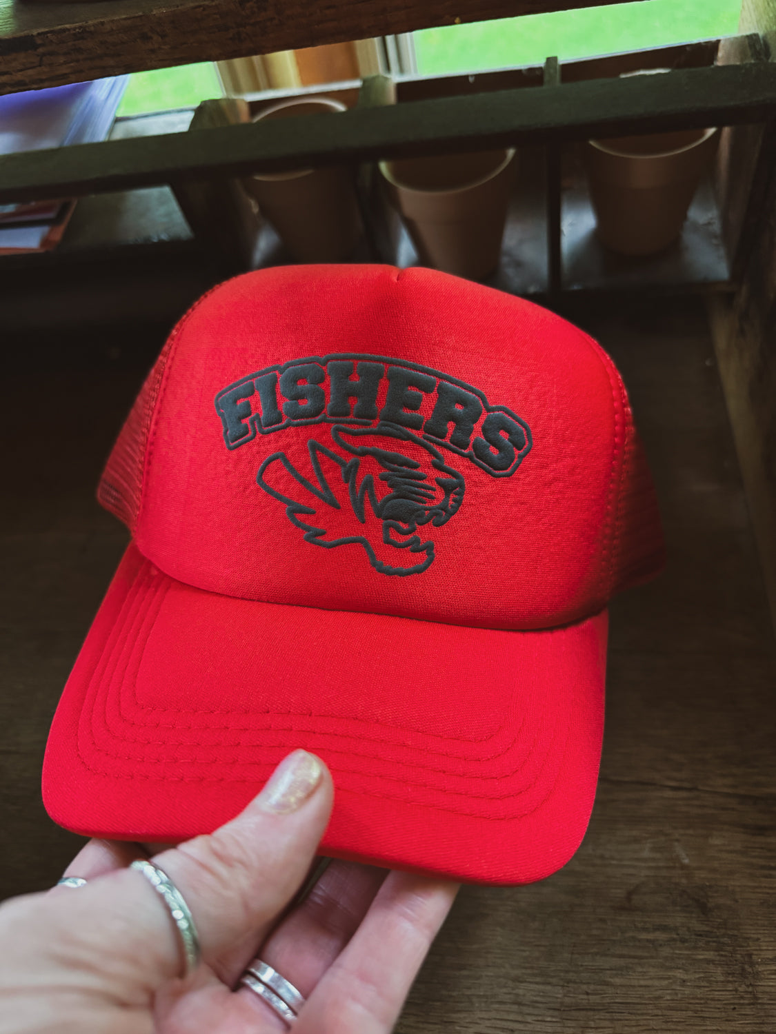 Foam Trucker Hat - Fishers Tigers in Puff