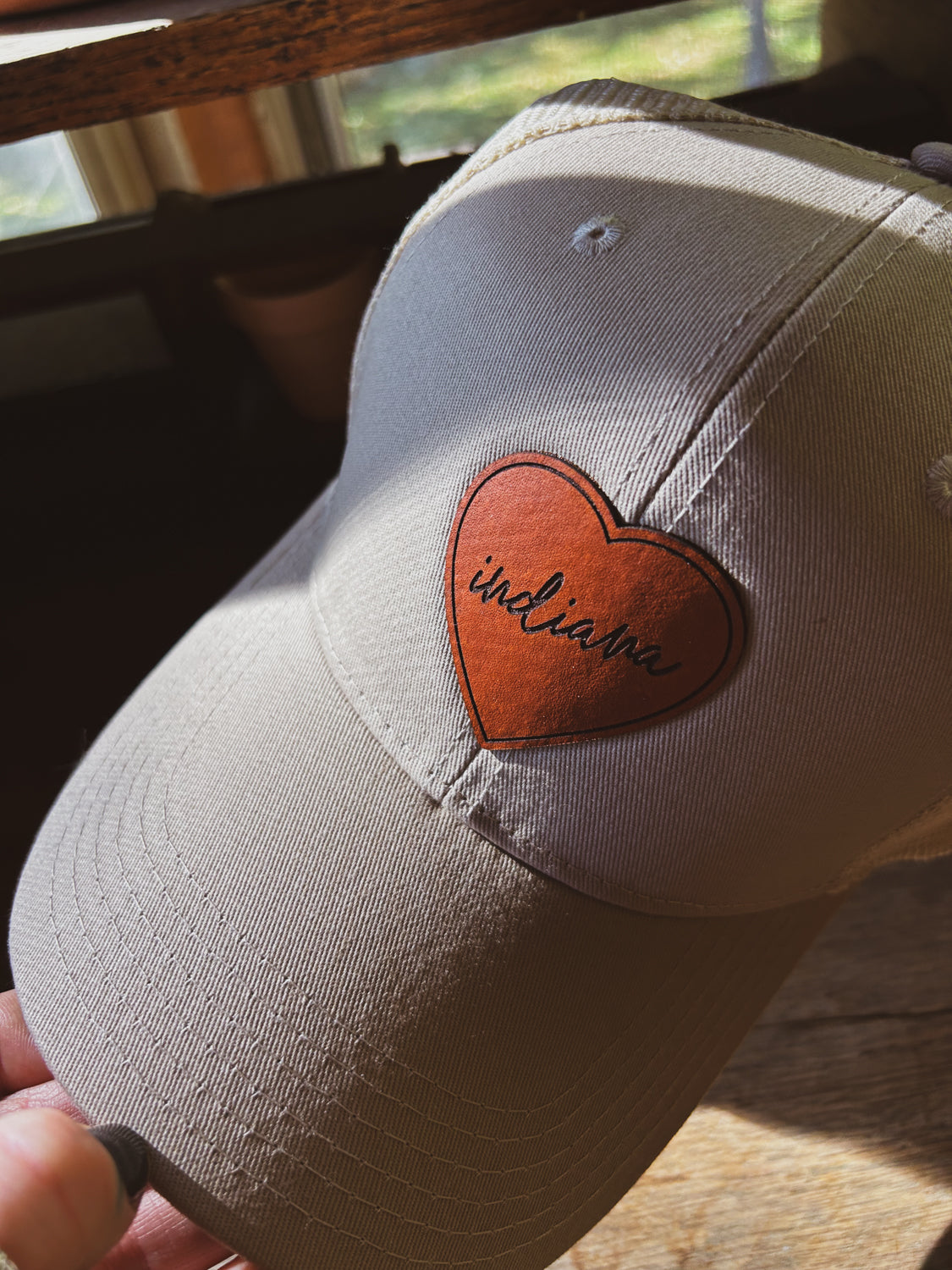Love Indiana Leather Patch Hat