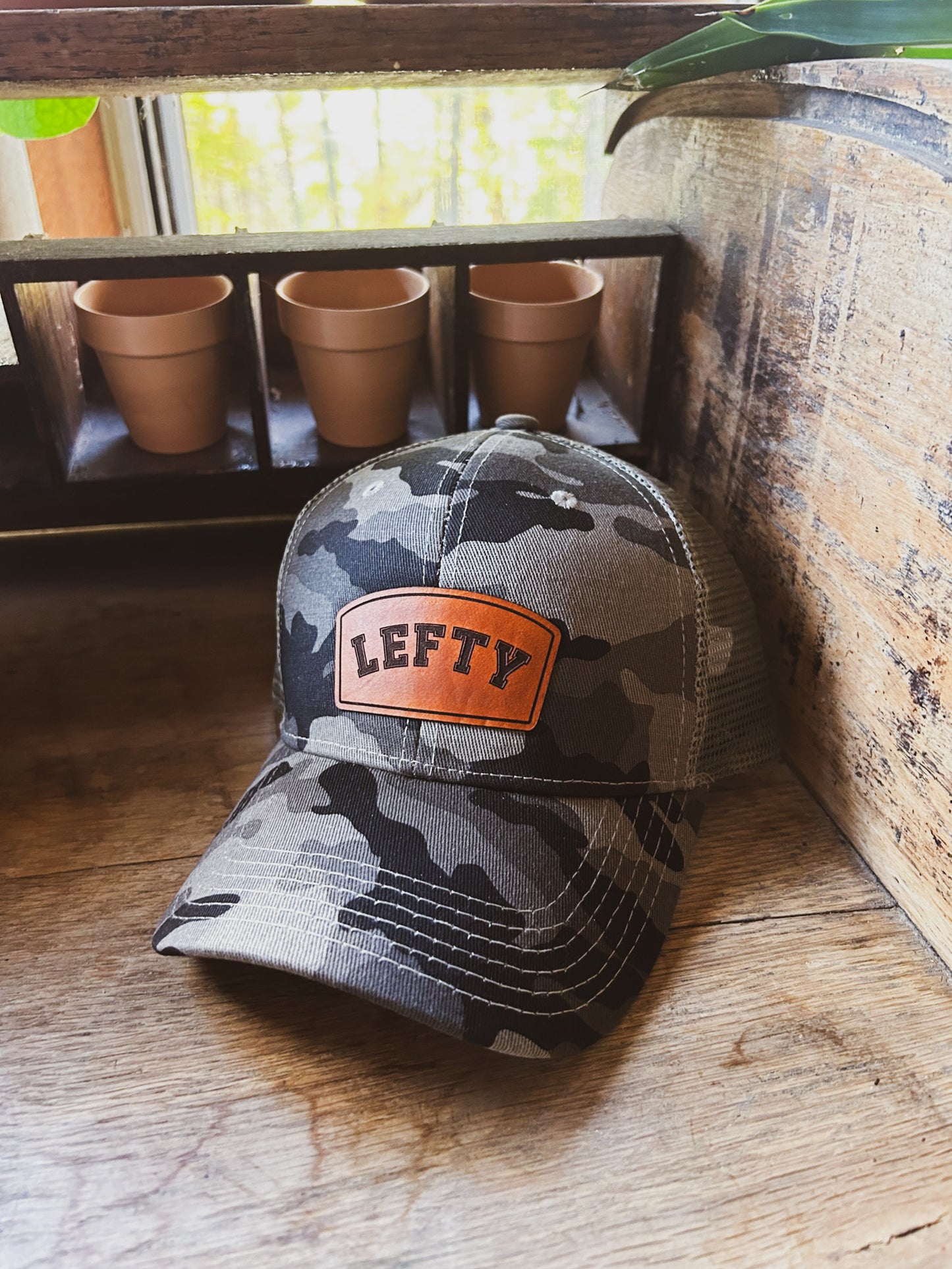 Lefty Leather Patch Hat