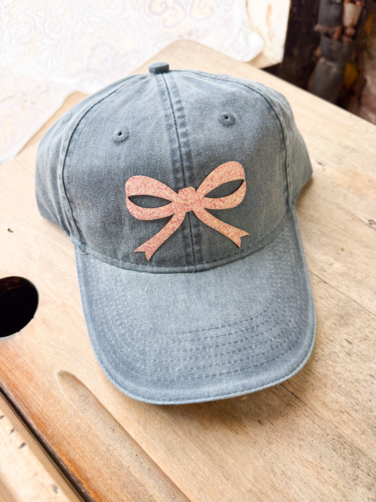 Fabric Bow Patch Hat