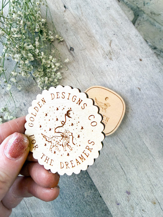 Business Logo or Custom Art Wooden Magnet