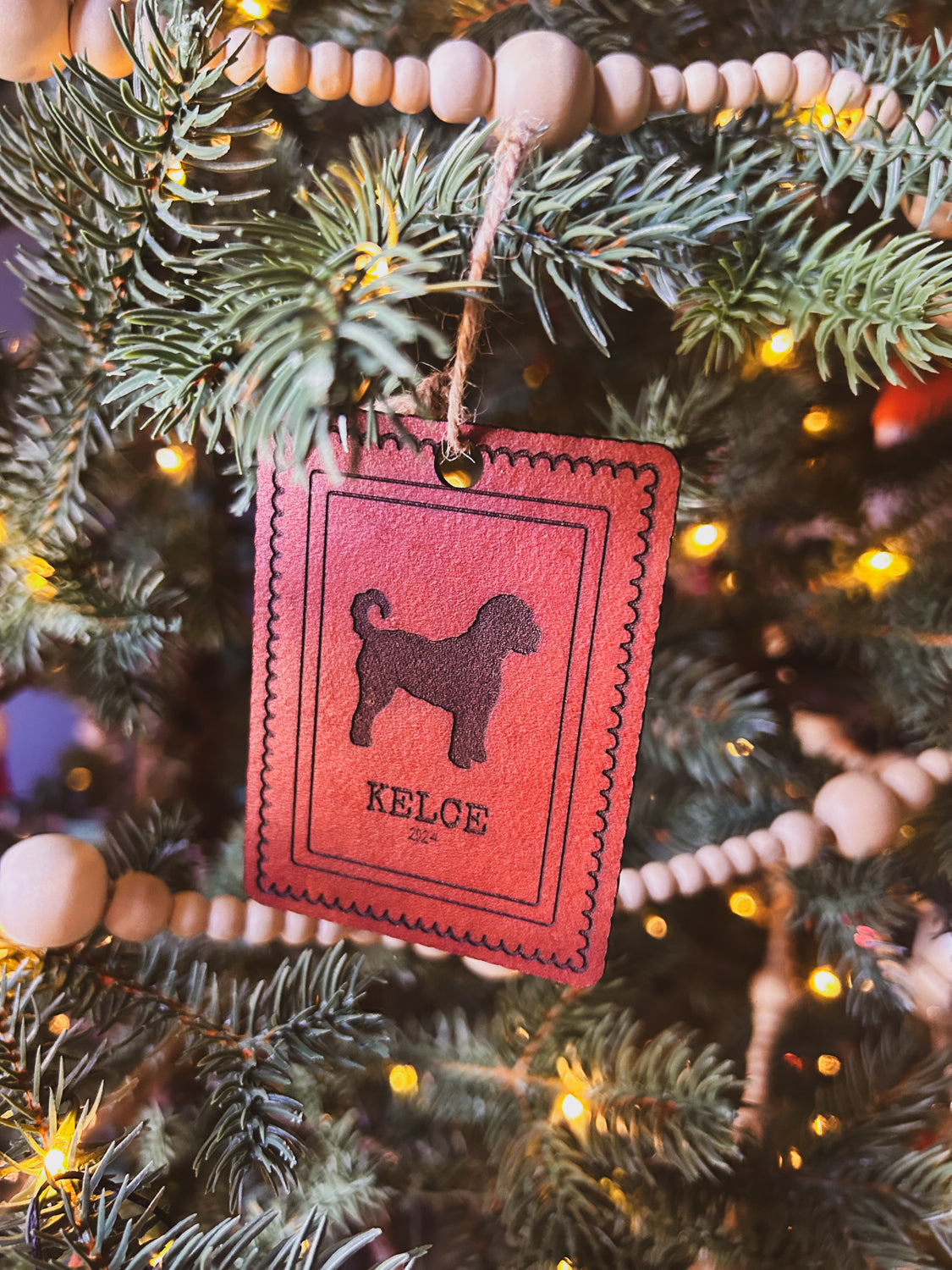 Custom Design Ornament or Gift Tag - Wooden or Leather