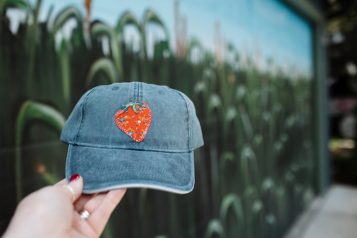 Quilted Strawberry Patch Hat