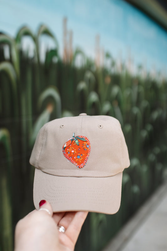 Quilted Strawberry Kids Hat