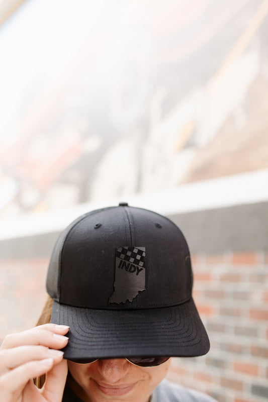 Indy Racing Black Patch on Richardson 112 Hat
