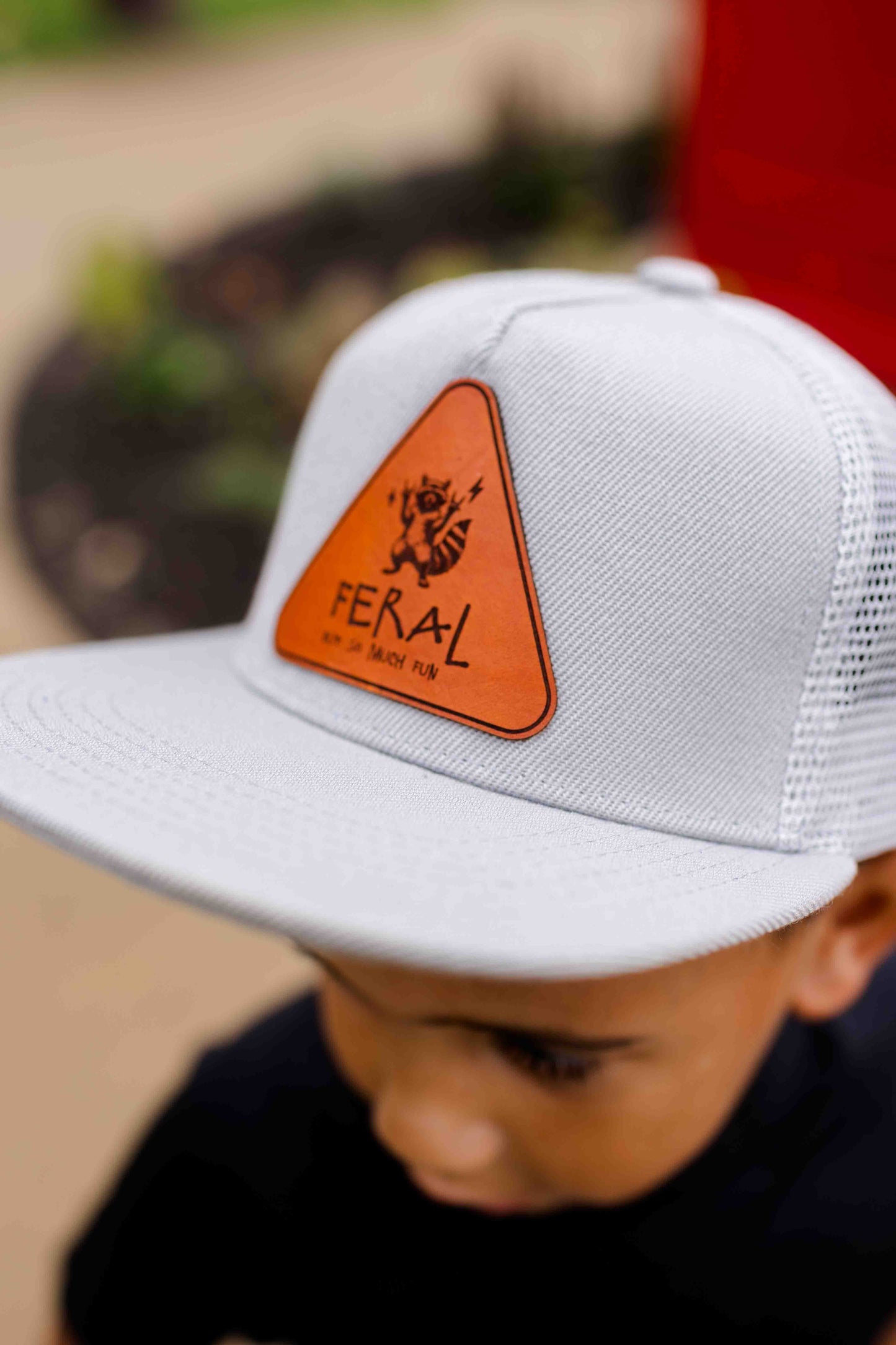 Feral - But So Much Fun Raccoon Leather Patch Hat