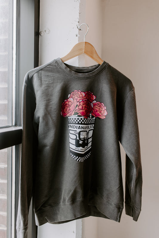 Indy 500 Popcorn Peony Tin Sweatshirt