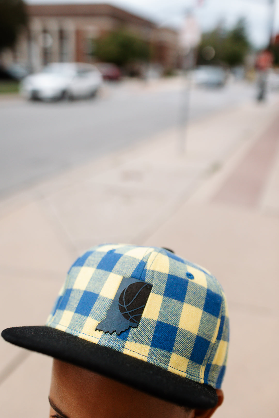Indiana Basketball Plaid with Black Bill - Kids Hat