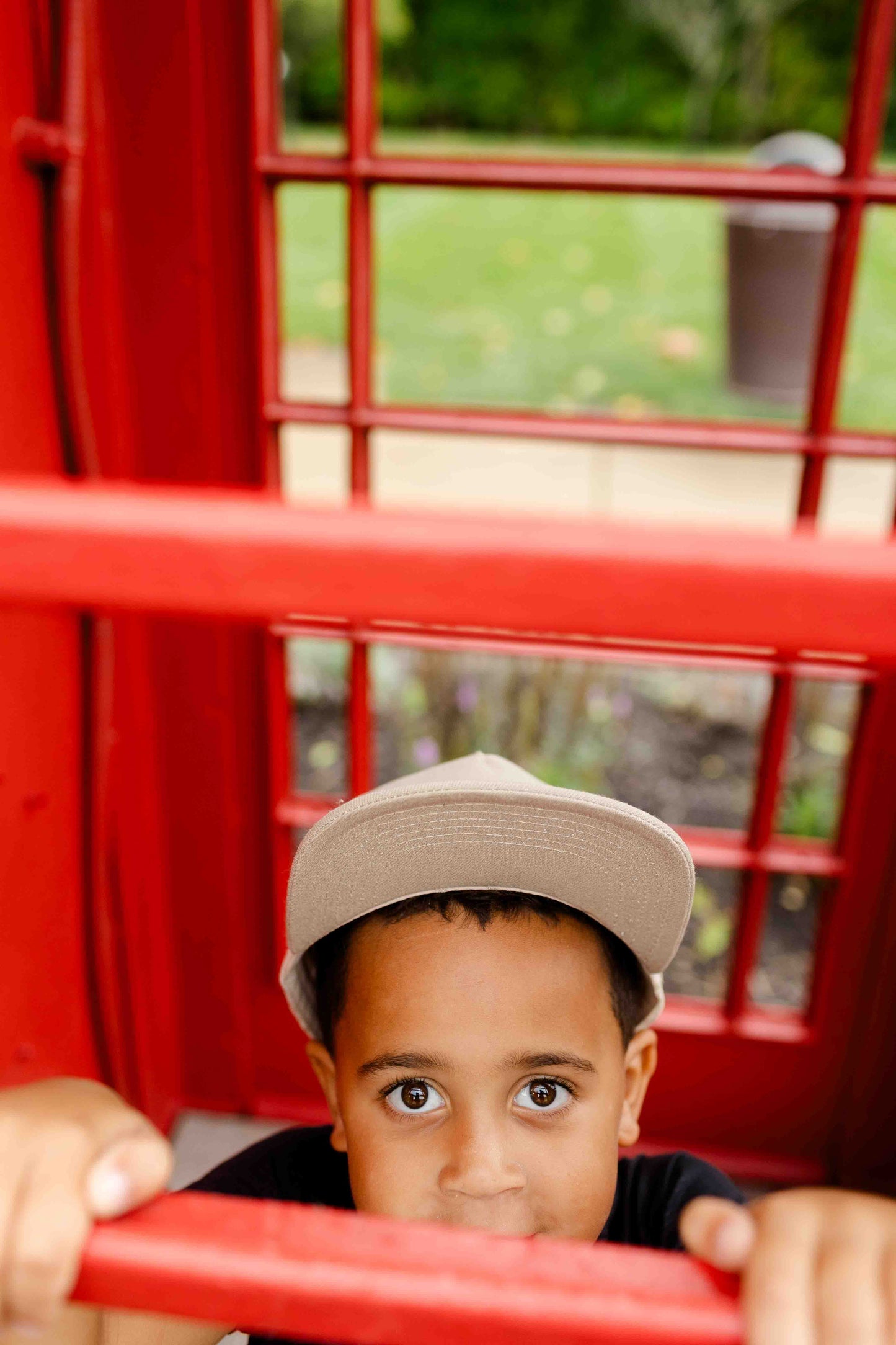 Kids Bat Leather Patch Hat – Khaki