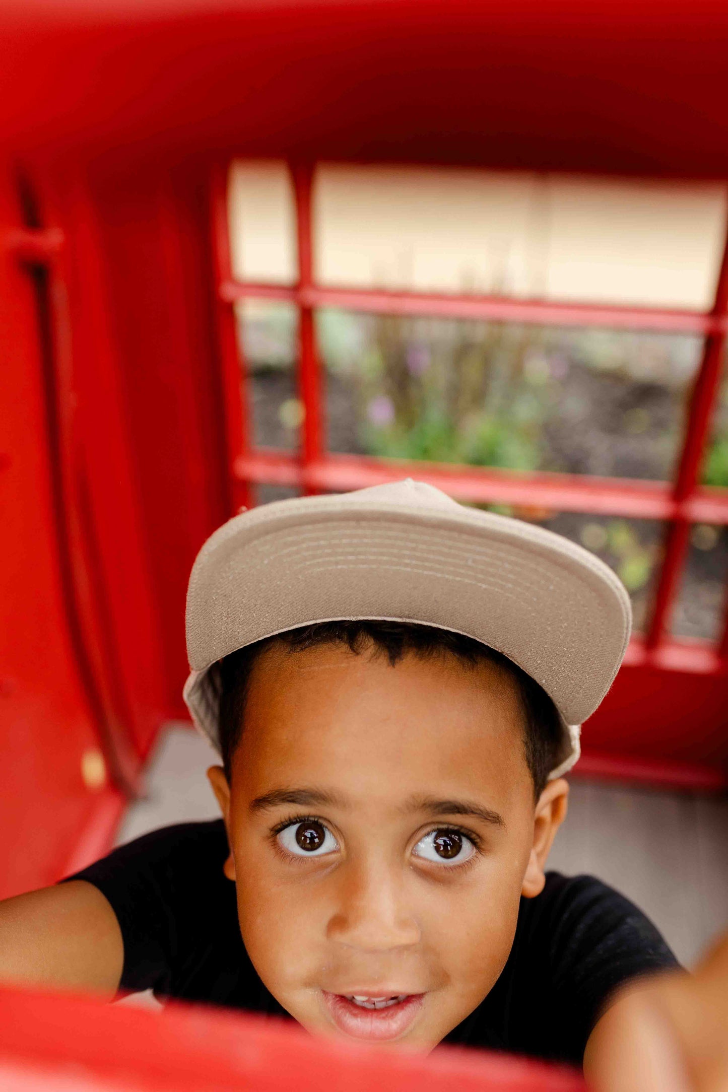 Kids Bat Leather Patch Hat – Khaki