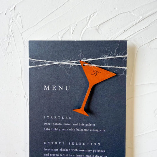 Leather Invitation Charms - Set of 10