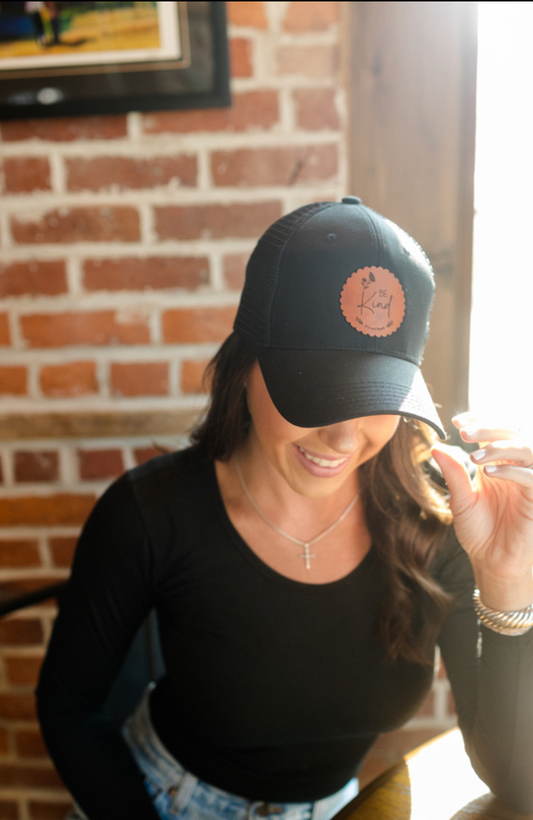 Be Kind Leather Patch Hat