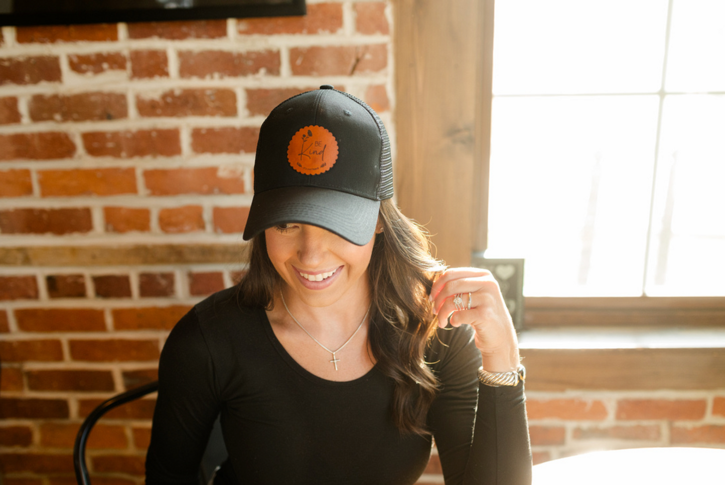Be Kind Leather Patch Hat