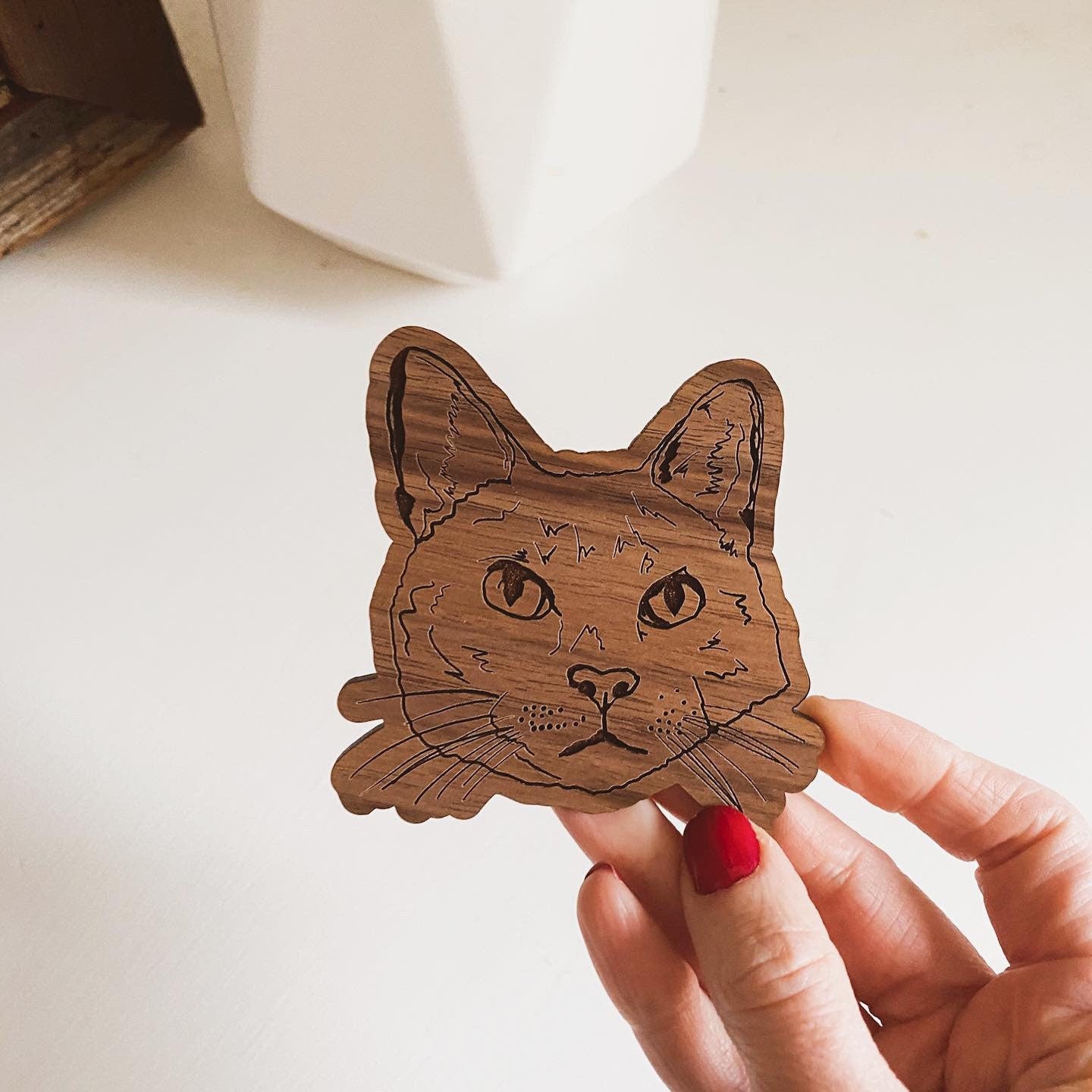 Walnut Custom Pet Magnet
