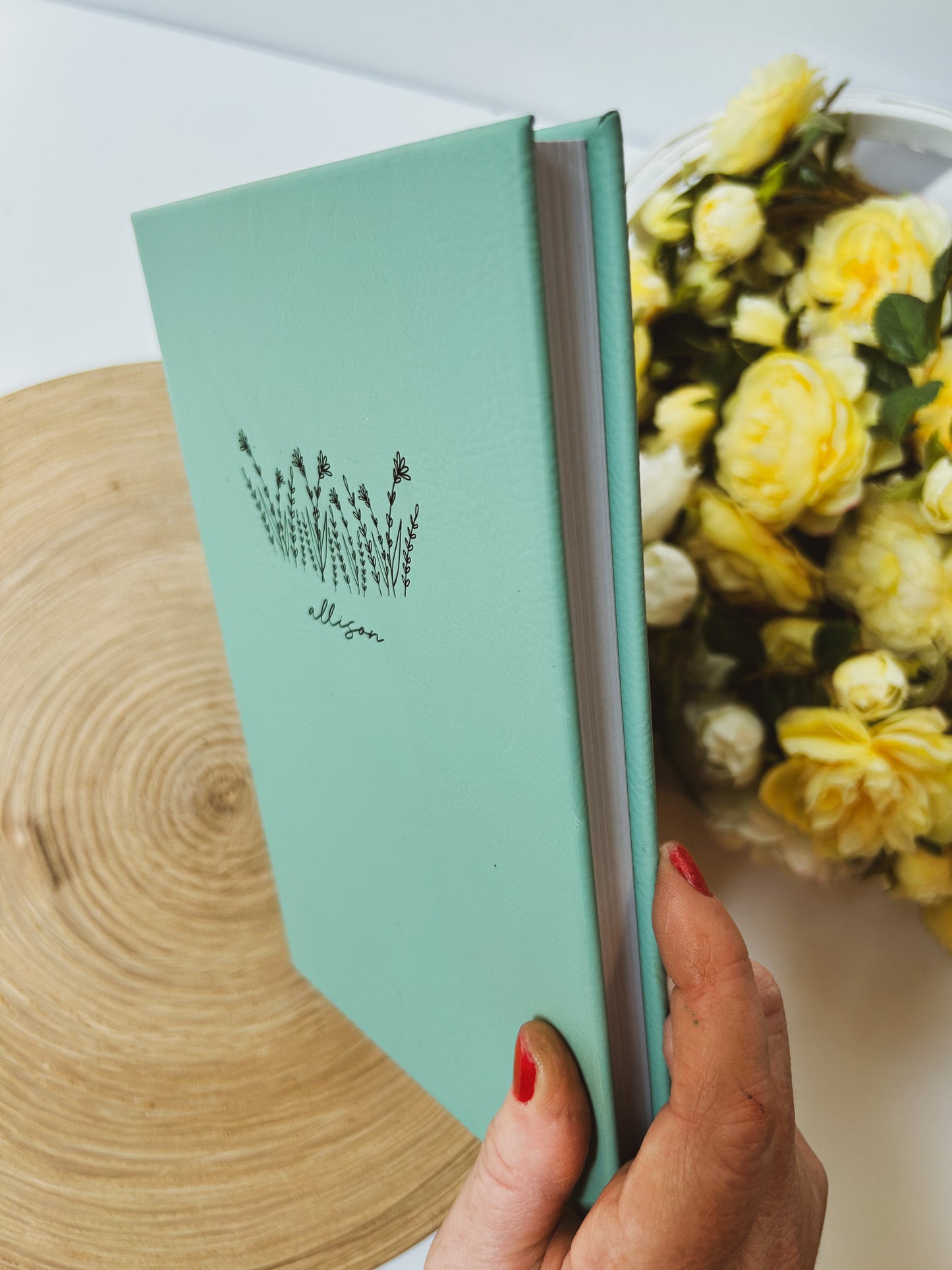 Personalized Wildflower Journal - Teal