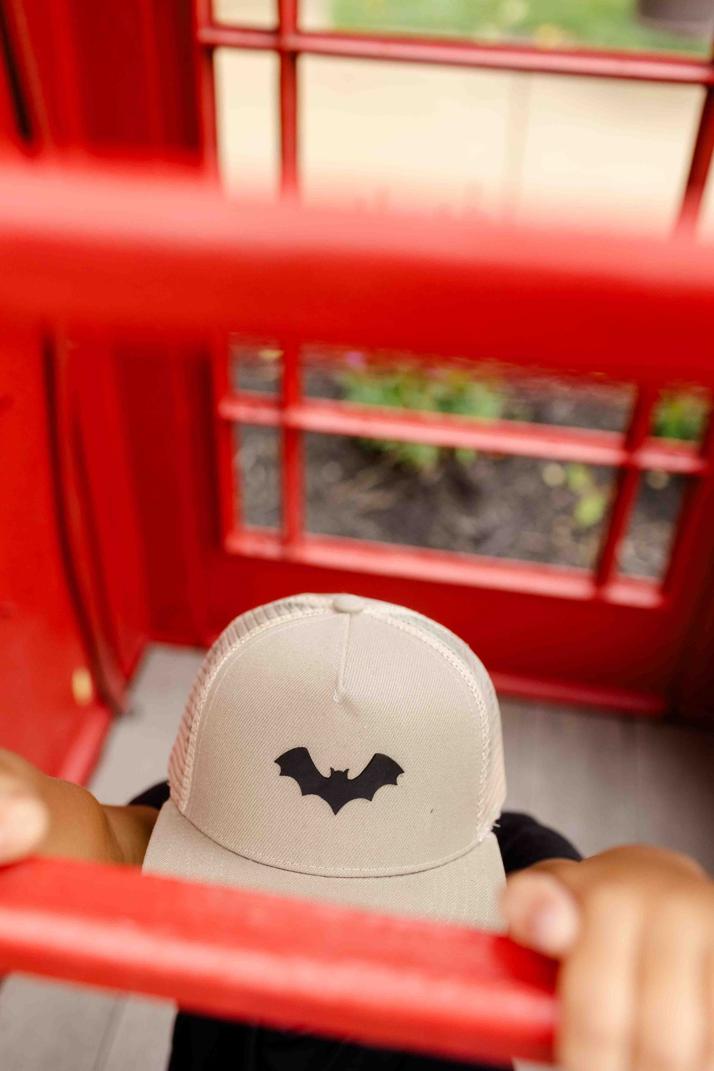 Kids Bat Leather Patch Hat – Khaki