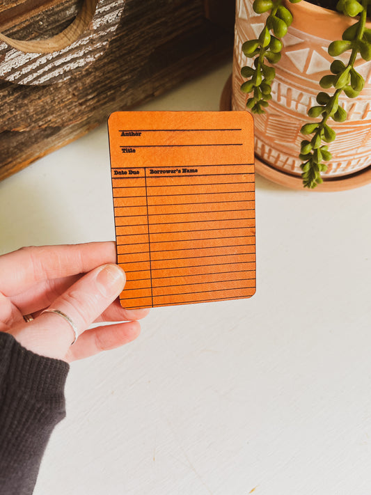 Vintage Library Check Out Card Bookmark