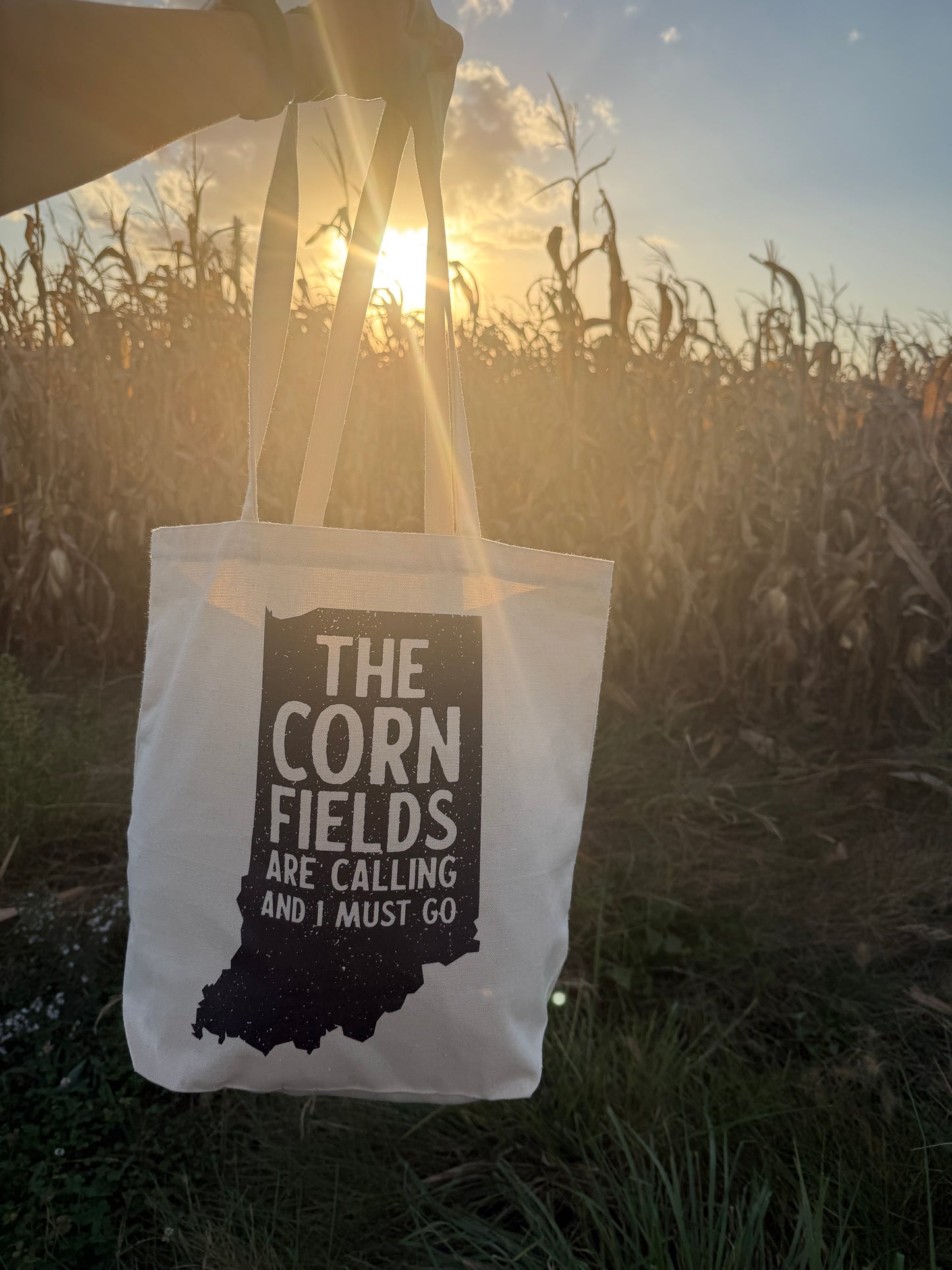 Cornfields Are Calling Canvas Tote