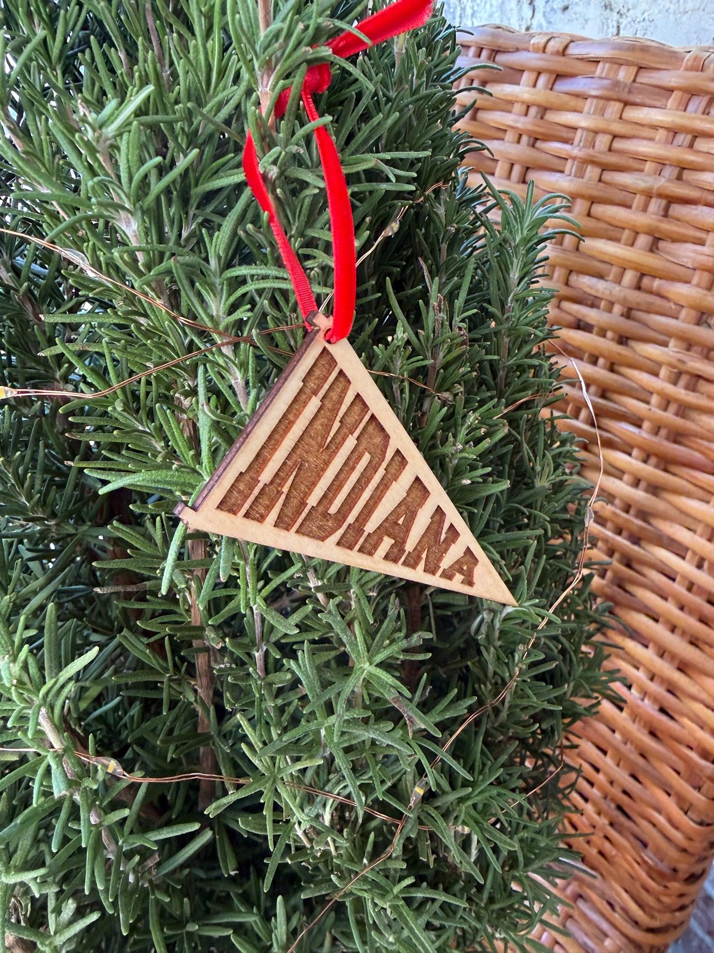 Indiana Pennant Ornament