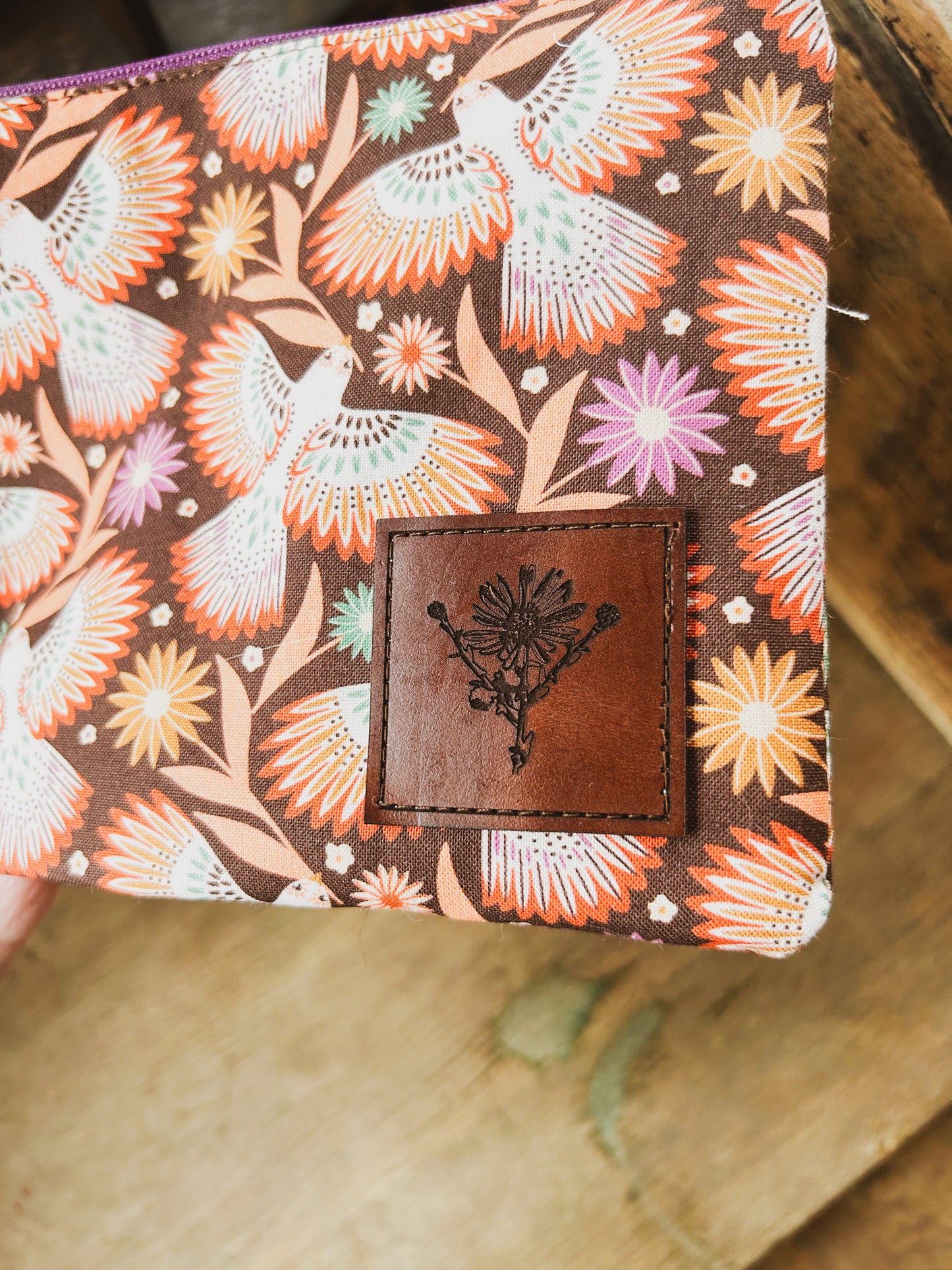 Sewable Leather Patches - Floral