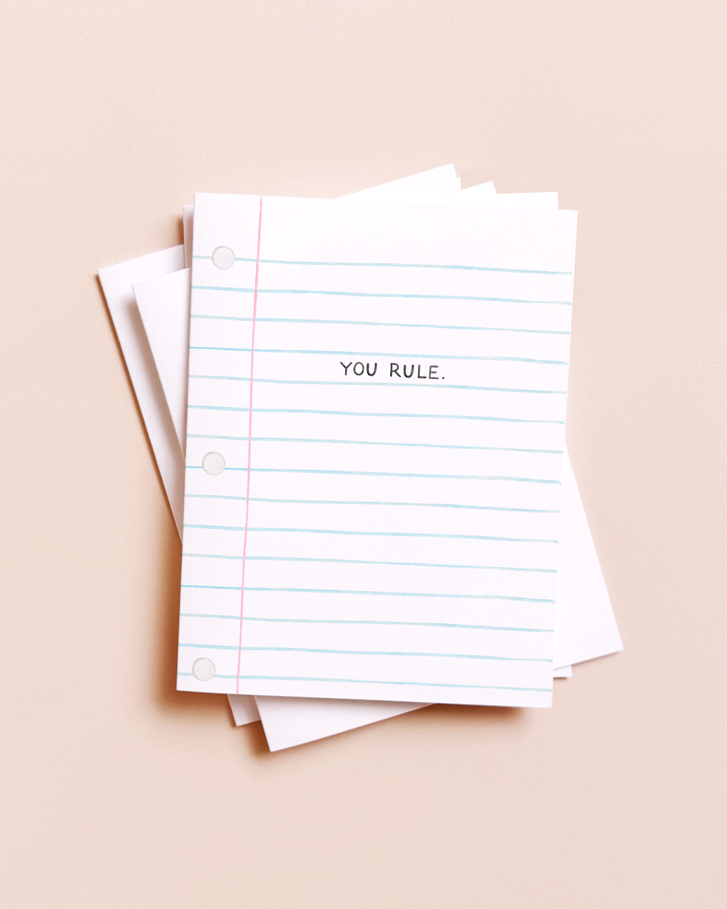 You Rule Notebook Paper Card - Blank Inside