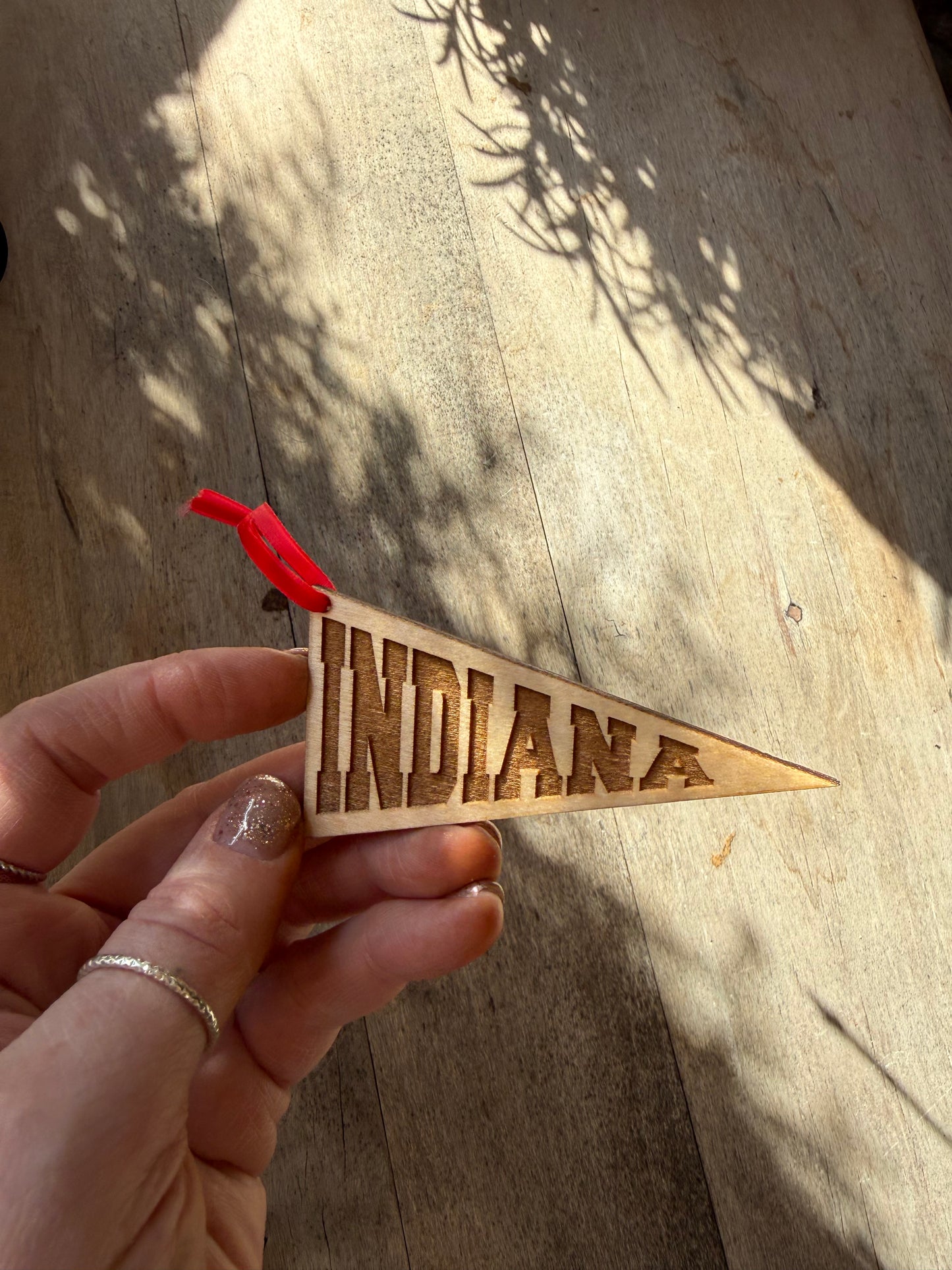 Indiana Pennant Ornament
