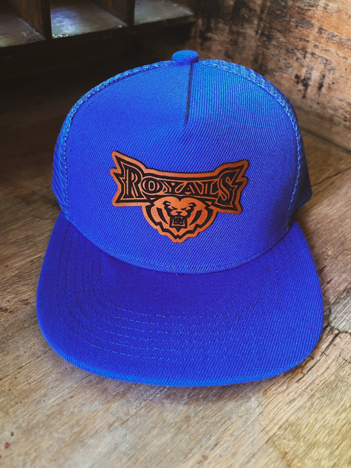HSE Royal Blue Hat with Leather Patch