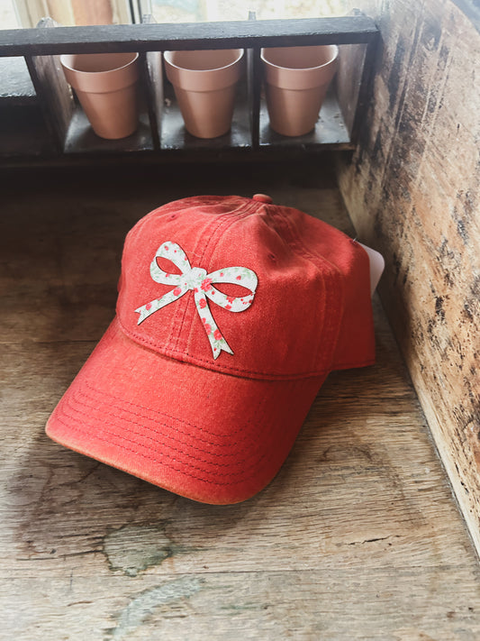 Fabric Bow Patch Hat
