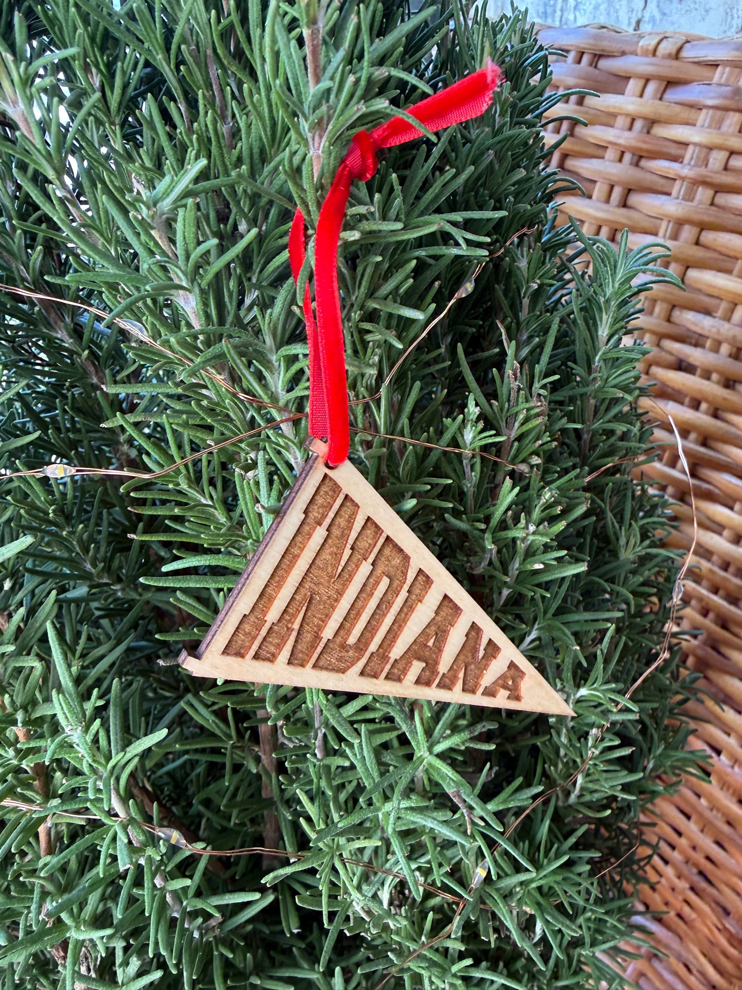 Indiana Pennant Ornament