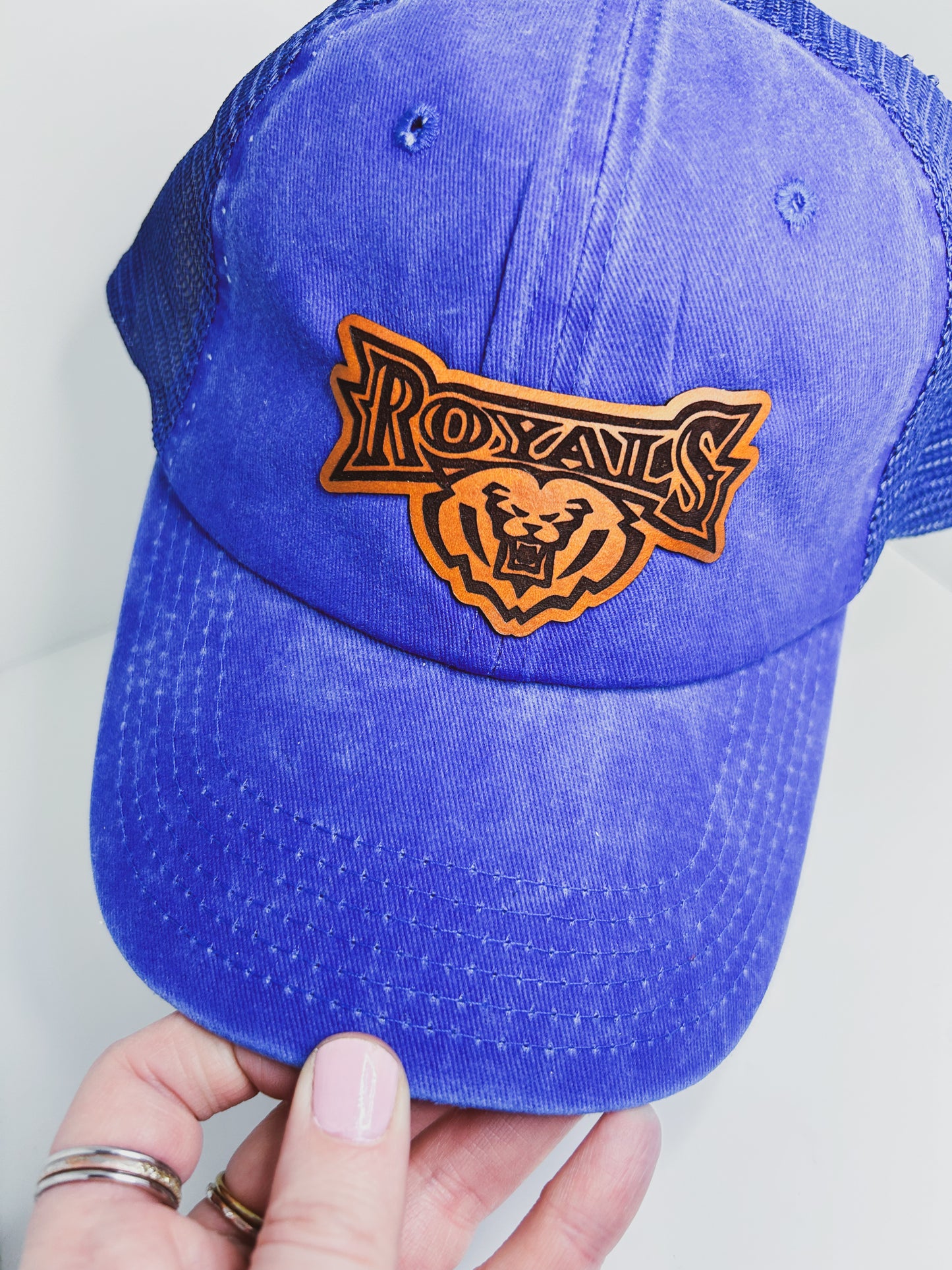 HSE Royals - Blue Baseball Hat - Brown Patch - Clasp Back