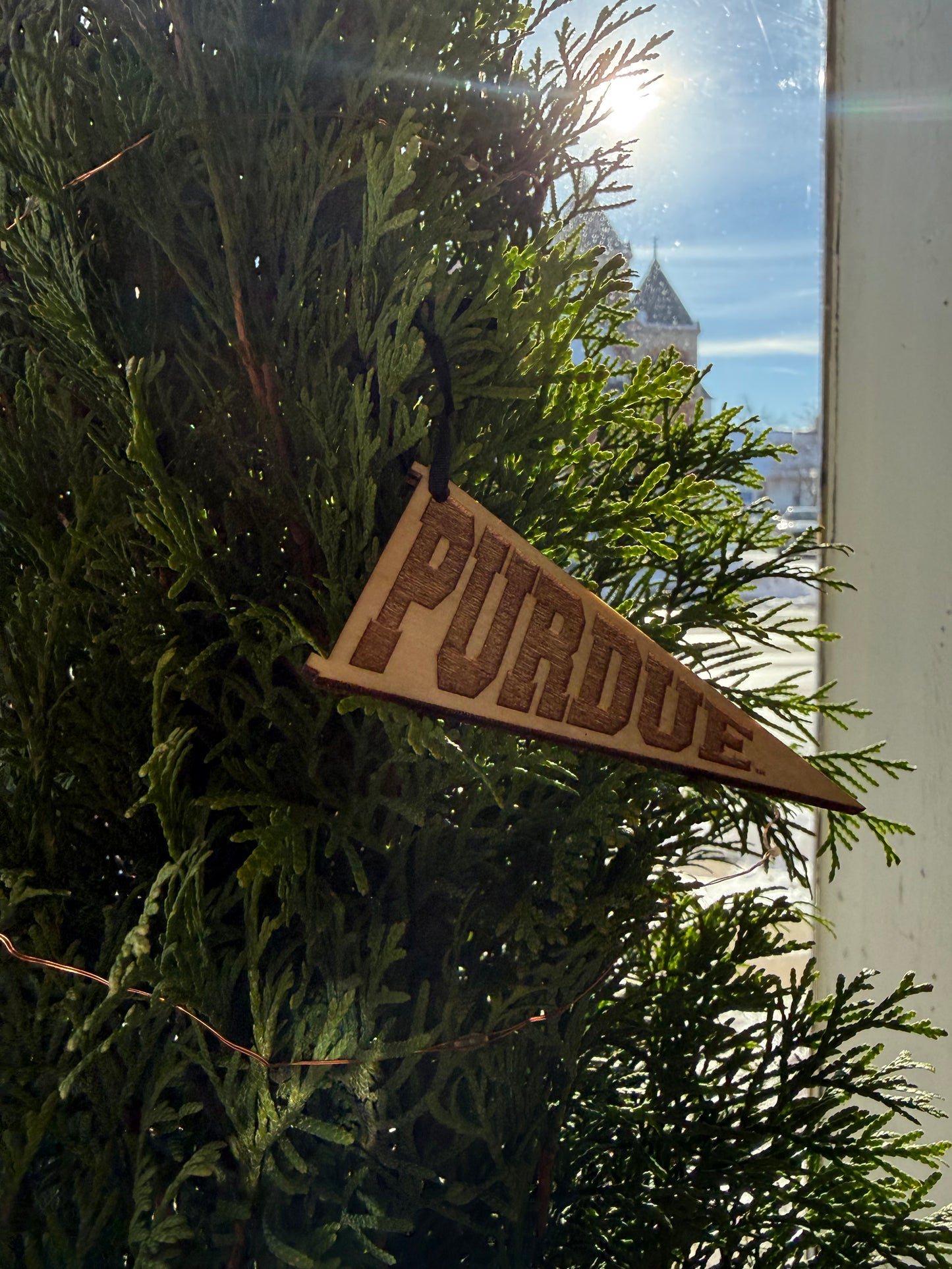 Purdue Pennant Ornament
