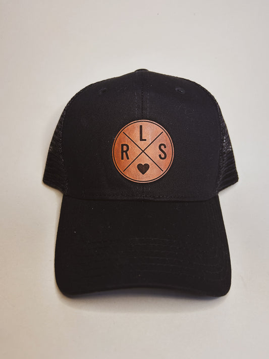 PRE-ORDER: Kids Initials Leather Patch Hat