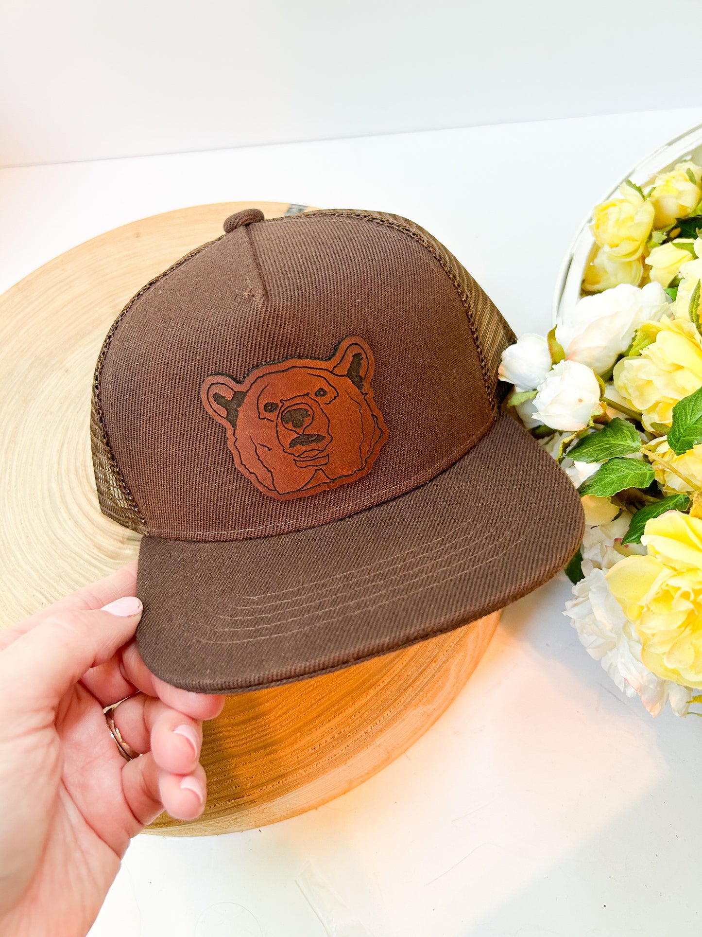 Bear Leather Patch Hat