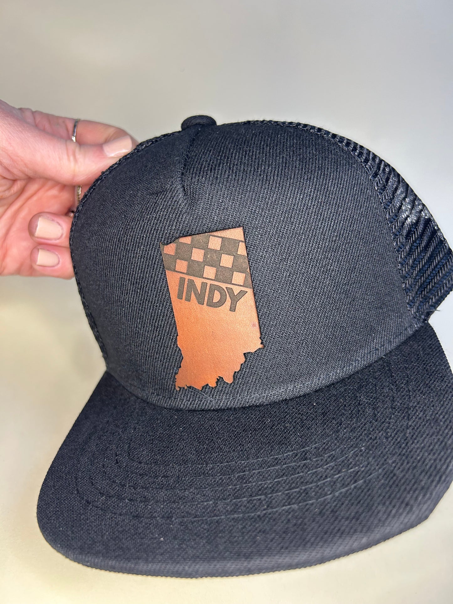 Indy Racing Leather Patch Hat