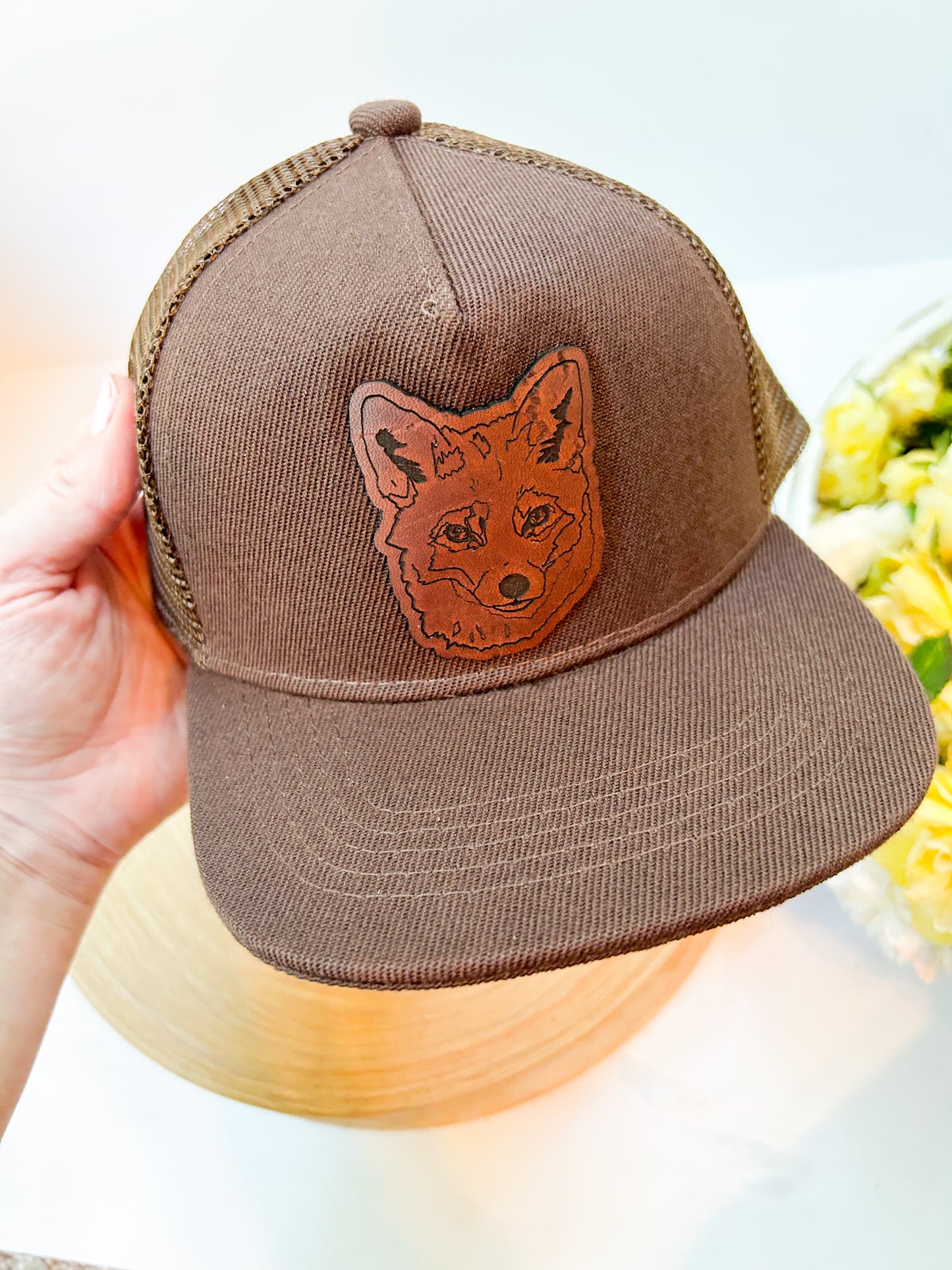 Fox Leather Patch Hat