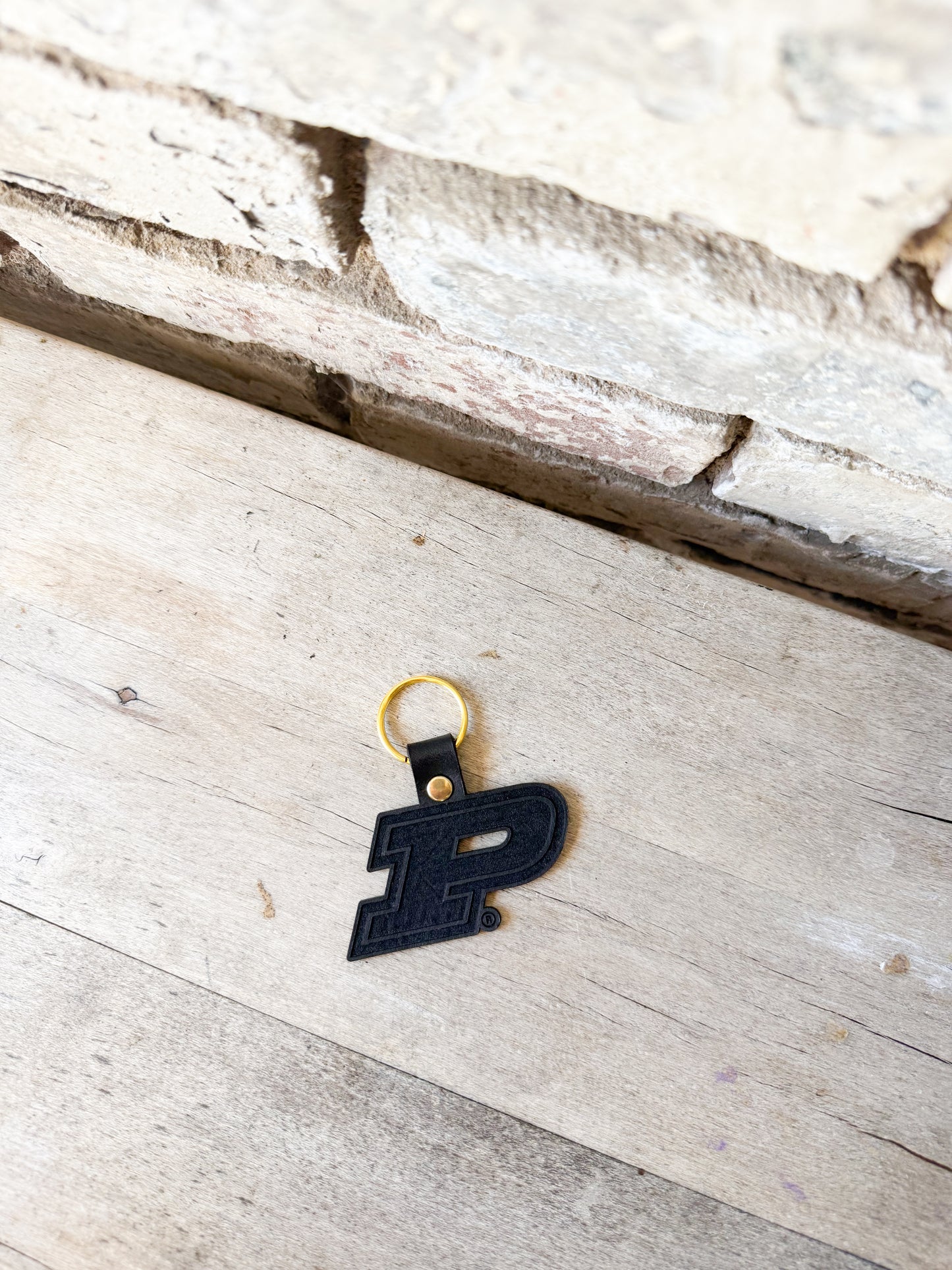 Purdue Motion P Keychain - Black