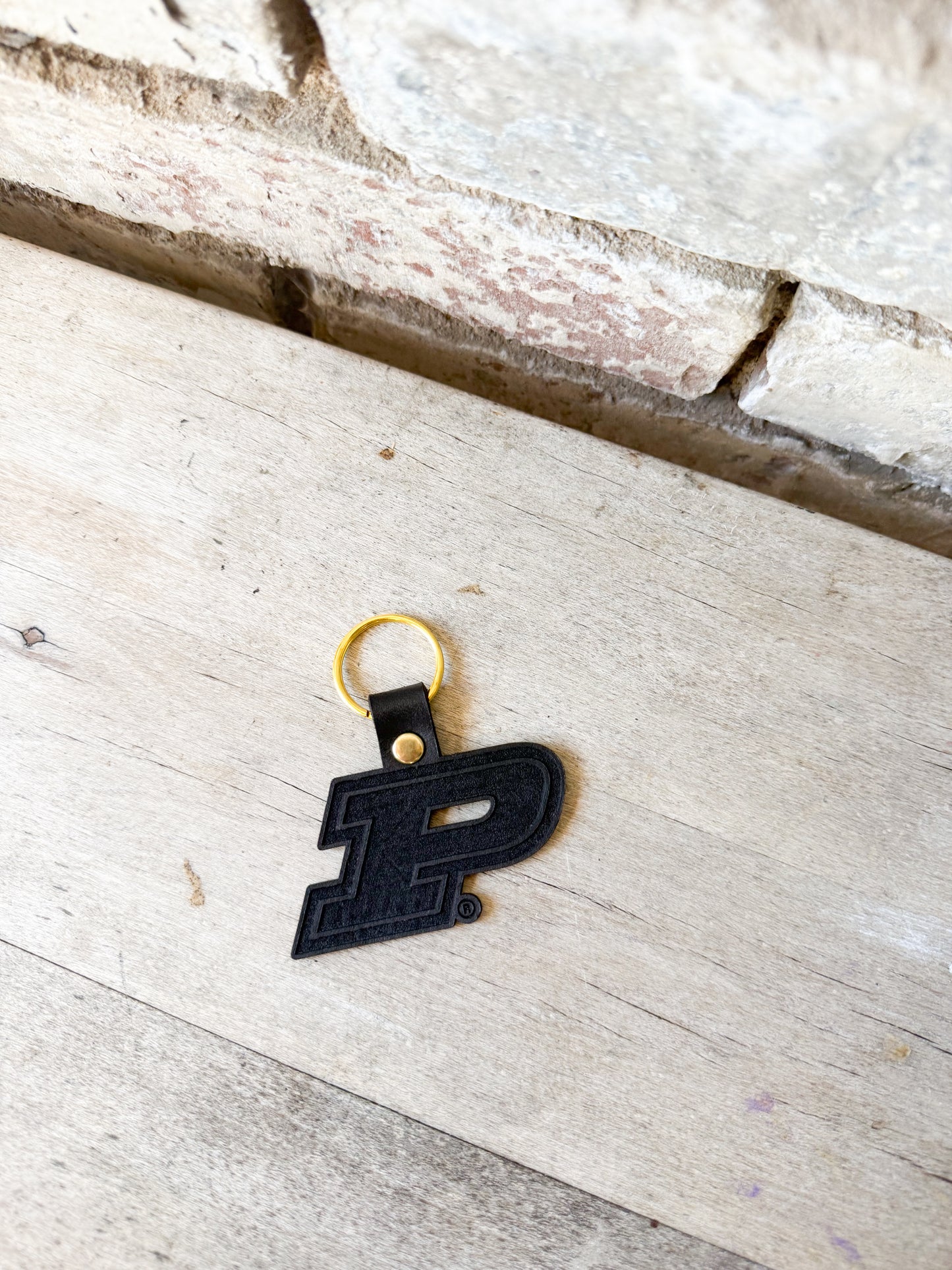 Purdue Motion P Keychain - Black