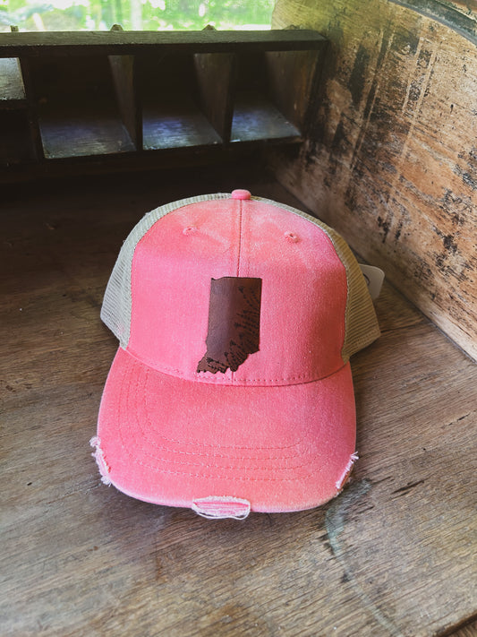 Indiana Wildflower Leather Patch Hat