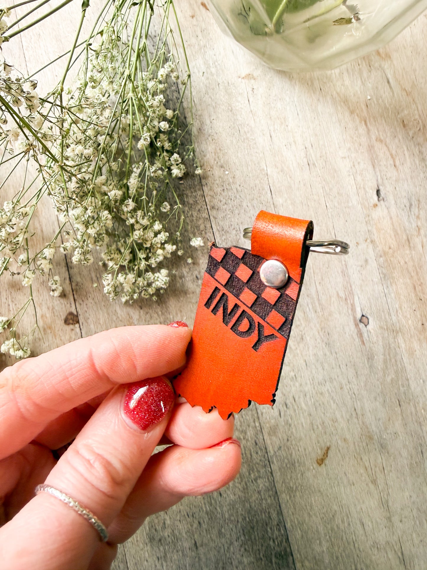 Indy Racing Leather Keychain